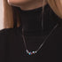 Champagne Supernova | .925 Sterling Silver | Galaxy Glass Infinity Clasp Necklace